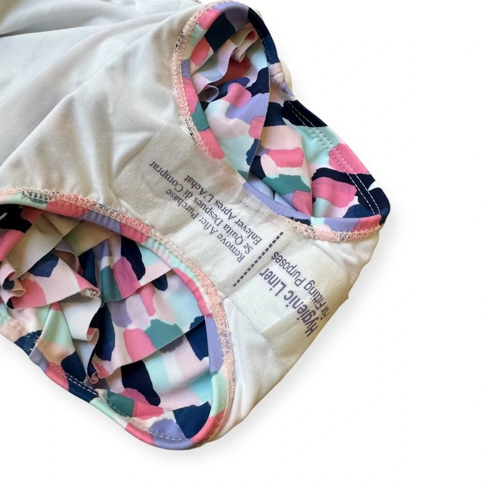 Kate Spade Swimsuit Ruffle Trim Abstract Print One Piece‎ Swimsuit